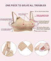 Women's Full Cup Lightly Padded Wirefree Maternity Breastfeeding Nursing Bra Size L, 3PCS/Pack(Pink-Black-Beige)