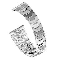 TeaBoy Band Compatible with Samsung Galaxy Watch 46mm Bands/Gear S3 Classic/Frontier,22mm Bling Fashionn Stainless Steel Wristband Bracelet Strap for Huawei Watch GT/Gear S3 Smartwatch