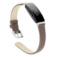 CAVN Leather Bands Compatible with Inspire/Inspire HR for Women Men, Genuine Leather Slim Replacement Wristbands Bracelet Accessories Classic Leather Strap (S (6.0"-7.8"), Tan)