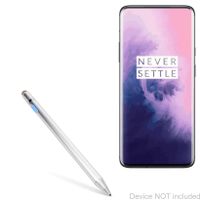 OnePlus 7 Pro 5G Stylus Pen, BoxWave [AccuPoint Active Stylus] Electronic Stylus with Ultra Fine Tip for OnePlus 7 Pro 5G - Metallic Silver