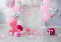 Leowefowa Vinyl 5X3FT Girls 1st Birthday Backdrop Cake Smash Backdrops for Photography Dessert Table Wallpaper Vinyl Photo Background Girls Room Decoration Paper Studio Props