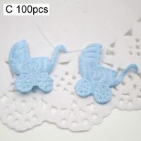 Ugthe Other Accessories 100Pcs Footprint Pacifier Bear Shape Baby Shower Confetti DIY Table Decoration - Pink Stroller