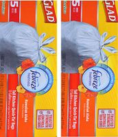 Glad Febreze Scented Tall Kitchen Quick Tie Bags Odor Shield Trusted Strength & Controlled Odors (2, Hawaiian Aloha)