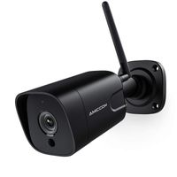 Outdoor Security Camera, 1080p IP Cam 2.4G IP66 Waterproof Night Vision Surveillance System with Two-Way Audio, Motion Detection, Activity Alert, Deterrent Alarm - iOS, Android App