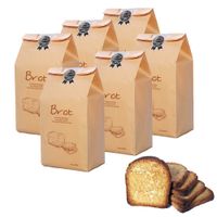 30pcs Kraft Food Packaging Paper Bread Loaf Bakery Bag Paper Snack Bags with Front Window