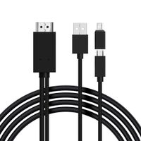 MHL to HDMI Cable, Micro USB to HDMI Adapter, 5pin to 11pin 1080P HDTV for Samsung Galaxy S5 S4 S3 Note 3 Note 2 Note 8, Mirroring and Charging Cable for Tablets, PCs, and Android Phones