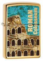Zippo Roman Colosseum High Polish Brass Pocket Lighter
