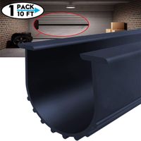 Garage Door Bottom Weather Stripping Kit Rubber Seal Strip Replacement, Weatherproofing Universal Sealing Professional Grade T Rubber,5/16" T Ends, 3 3/4" Width X 10 Feet Lenth (Black)