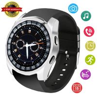 Smart Watch Bluetooth Touchscreen Smart Wrist Watch Smartwatch Unlocked Fitness Tracker SIM SD Card Slot Camera Pedometer Compatible with iOS iPhone Android Samsung S10 S9 S8 S7 LG for Women Kids Men