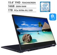 2019 Newest Lenovo Yoga 730 2-in-1 15.6" Full HD IPS Touchscreen Laptop, Intel Core i5-8265U up to 3.9GHz, 16GB RAM, 1TB PCIe NVMe M.2 SSD, Backlit Keyboard, Wireless-AC, Bluetooth, Windows 10, Blue