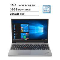 Lenovo 2020 ThinkPad E590 15.6 Inch FHD Laptop (Intel Quad-Core i7-8565U up to 4.6 GHz, 32GB RAM, 256GB SSD, Intel UHD Graphics 620, Bluetooth, WiFi, HDMI, Win 10 Pro) (Silver)