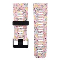 honecumi Bands Replacement for Gar min Vivoactive HR Wristband Silicone Watch Band Strap Bracelet for Men & Women Colorful Pattern Watch Wrist Band Adjustable Metal Clasp Loop One Size