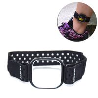 DDJOY Compatible Ankle Band with Case Protector for Workouts Compatible with Fitbit Versa, Breathable Ankle Band for Men and Women (Black, Small)
