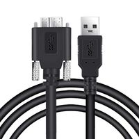 1 Piece USB 3.0 A/M to Micro B/M with Dual Screw Locking Cable Charging Cable High Speed Compatible Data Cord with External Hard Driver - 1M