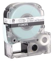 Cartridge Label, 1/2 in. W, White/Clear
