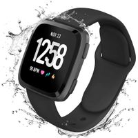 Lintelek Silicone Replacement Bands Compatible with Fitbit Versa, Eco-Friendly Wristband,Breathable Soft Bands, Washable Straps for 5.5-8.5 Inches Wrist, Quick Drying