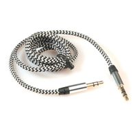 AUX Cable,3.5mm Auxiliary Audio Cable Nylon Braided Male to Male AUX Cord Compatible Car/Home Stereos,Speaker,Headphones,Echo Dot (White)