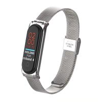 T-BLUER Xiaomi Mi Band 4/Mi Band 3 Band,Replacement Bracelet Metal Stainless Steel Strap Wristband Accessories for Xiaomi MiBand 4/MiBand 3,Silver
