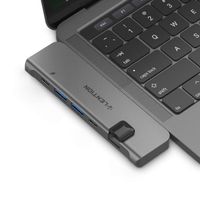 LENTION USB C Portable Hub with 40Gbps Thunderbolt 3, 100W Power Delivery, 4K HDMI, 2 USB 3.0, Type C, Gigabit Ethernet Adapter Compatible 2019-2016 MacBook Pro 13/15/16, New Mac Air (Space Gray)