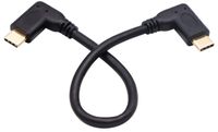 AAOTOKK 90 Degree USB 3.1 Type C Male to Male Gen 2 (10Gbps) Connector Extension Cable, Supports Charging, Data, Audio, Video Cable for New MacBook Pro 2017,USB-C Hub,Type-C Devices,Laptops(20cm-M/M)