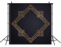 Art Gatsby Photography Backdrop newborn baby shower photocall Silk Photo Background Prop Studio Golden Deco Style Backdrops 10x10ft