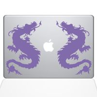 The Decal Guru Double Dragon MacBook Decal Vinyl Sticker - 15" MacBook Pro (2016 & Newer) - Lavender (1055-MAC-15X-LAV)