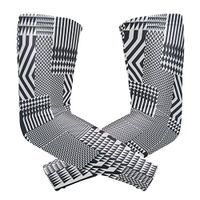 LEVEIS Geometric Mosaic Arm Sleeves UV Protection for Men Women Sunblock Protective Gloves Running Golf Cycling Driving Long Arm Cover 1 Pair