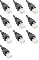 5 Ft (5ft) Cat6 Ethernet Network Patch Cable Black RJ45 m/m (10 Pack)