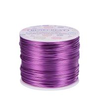 BENECREAT 17 Gauge Jewelry Craft Aluminum Wire 380 Feet Bendable Metal Sculpting Wire for Craft Floral Model Skeleton Making (Purple, 1.2mm)