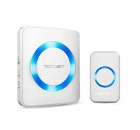 Wireless Doorbell, TeckNet Plug-in Cordless Door Chime Kit With 1000ft Range,33 Chimes, 4 Level Volume, No Batteries Required for Receiver (White)