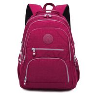 Nylon Casual Travel Daypack Lightweight Sports Laptop Backpack Purse for Women Waterproof Medium Work College School Bag for Girls (Burgundy)