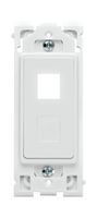 Leviton RE640-WW Renu QuickPort 2-Port Insert with Blank Adapter, White on White