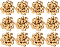 The Gift Wrap Company 4832-09 Decorative Confetti Bows, Large, Gold Metallic