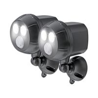 Mr. Beams MB392, 400 Lumen Version, Weatherproof Wireless Battery Powered Led Ultra Bright Spotlight with Motion Sensor, 2-Pack, Brown