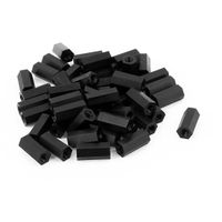 uxcell M3x12mm Female Thread Nylon Hex Standoff Spacer Pillar Black 50pcs
