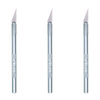 Excel Blades Craft Knife, Paper Cutter, Exacto Knife for Contact Paper, Warhammer 40k, Craft Supplies, Utility Xacto Knife, Hobby Knife, Polymer Clay, Pack of 3, Made in USA