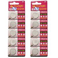 USARemote Battery CR2016 3V for Car Remote Key Fob Keyless Entry (Pack of 10)