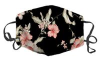 Pink Hibiscus Custom Fashion Design Face Mask Mouth Mask Anti-Dust Face Mask Adjustable Earloop Face Mask