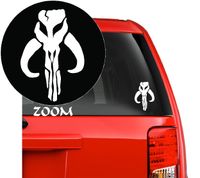 Star Wars Logo Symbols Emblem Anime Vinyl Decal Sticker for Car Window Laptop Wall Room (Bantha Mandalolrian (5.5"inches, White)