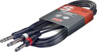 Stagg 3ft. Y Cable - Stereo Phone Plug / 2 x Phone Plug