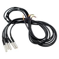 Aideepen 5PCS DS18B20 Waterproof Temperature Sensor Digital Thermal Temp Stainless Steel Tube Probe 2 Meter Cable