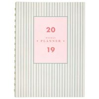 Emily + Meritt 2019 Weekly & Monthly Planner, 5" x 8", Small, The Brushstroke Stripe Planner (EM101-200)