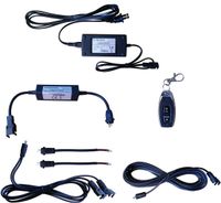 WindyNation Linear Actuator or DC Motor Power Supply + DPDT Wireless Remote Control Switch + Double Adapter Cable + 15 Foot Extension Cable