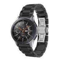Aottom Compatible for Samsung Galaxy Watch 46mm Band Ceramic 22MM Women Men Stainless Steel Butterfly Buckle Wristband Replacement Band for Samsung Galaxy Watch 46mm/Gear S3 Frontier/Classic, Black