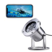 Barlus Underwater Camera 304 Stainless Steel IP68 1080P 2MP POE IP Camera with 16ft Special Cable Lens 3.6MM