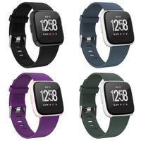 Recoppa Compatible with Fitbit Versa Bands for Women Men Large Small, Adjustable Replacement Wristbands for Fitbit Versa/Versa 2/Versa Lite Edition/Versa Special Edition, 4 Pack