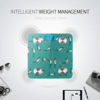 Bluetooth Scales Weight Blue Fashion Beautiful Cartoon Yoga Body Scale Body Fat Composition Monitor Analyzer with Smartphone App for Body Management-396 Lbs