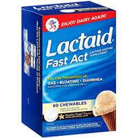 LACTAID Fast Act Chewables Vanilla Twist 60 ea (Pack of 12)