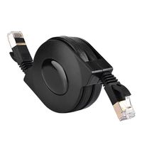 Tosuny 1.5m / 4.9ft Adjustable Retractable Ethernet CAT7 RJ45 LAN Network Cable, 10Gbps High Speed Patch Shielded Flat Ethernet Cord Cable for Laptop, Computer, Adsl, Modem, Switch, Router