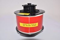 Red Vinyl Film Label Tape Roll, Indoor/Outdoor Label Type, 100 ft. Length, 2-1/4" Width - 1 Each